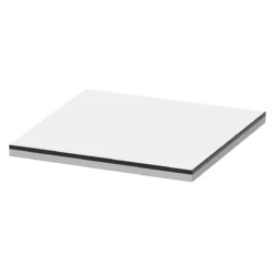 Abdeckplatte TEQSTYLE, Kanten 2-farbig, B 400 Mm, Weiß