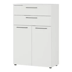 Aktenschrank Agenda, 3 OH, 2 Schubladen, B 800 X T 400 X H 1200, Lichtgrau