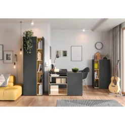 Aktenschrank Austin, 3 OH, B 620 X T 420 X H 1150 Mm, 2 Feste Böden, 3 Offene Fächer, Graphit/Eiche 9 Aktenschrank Austin, 3 OH, B 620 X T 420 X H 1150 Mm, 2 Feste Böden, 3 Offene Fächer, Graphit/Eiche -Berühmt Büromöbel Geschäft aktenschrank austin 3 oh b 620 x t 420 x h 1150 mm 2 feste boeden 3 offene faecher graphit eiche img SI 112909 A