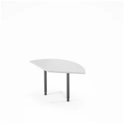 Ansatztisch Ergo-T 2.0, 135° Winkel, Quadratrohrfuß, B 800 X T 800 X H 718-898 Mm, Lichtgrau/anthrazit