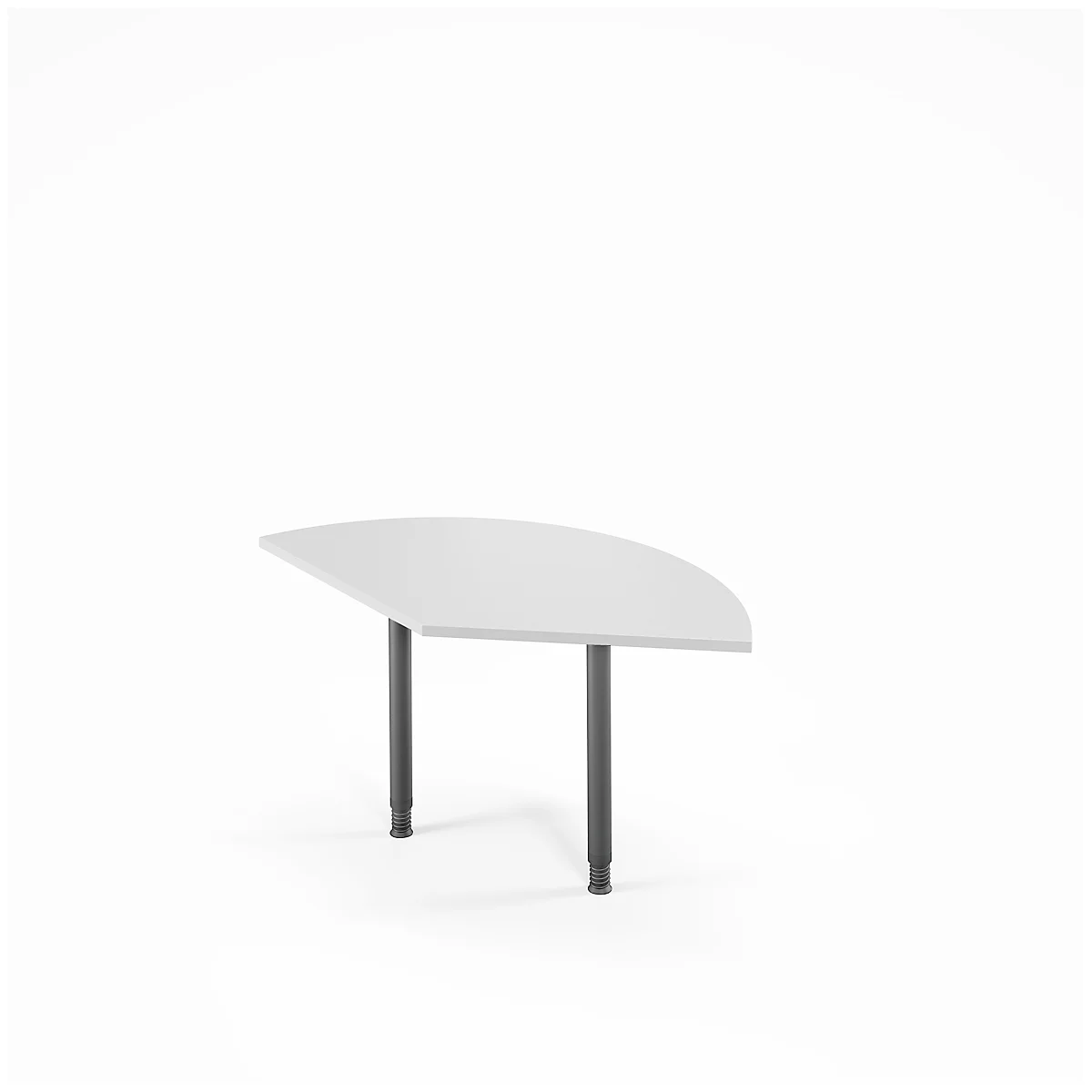 Ansatztisch Ergo-T 2.0, 135° Winkel, Quadratrohrfuß, B 800 X T 800 X H 718-898 Mm, Lichtgrau/anthrazit 1 Ansatztisch Ergo-T 2.0, 135° Winkel, Quadratrohrfuß, B 800 X T 800 X H 718-898 Mm, Lichtgrau/anthrazit