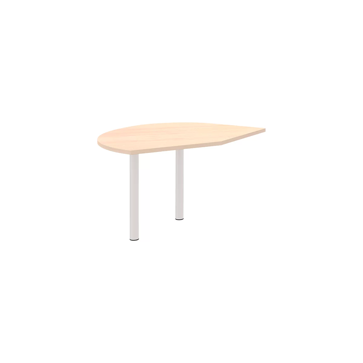 Ansatztisch Links BARI, 2 Stützfuße, Form B, Bogen, B 1050 X T 1260 X H 680-820 Mm, Ahorn-Dekor 1 Ansatztisch Links BARI, 2 Stützfuße, Form B, Bogen, B 1050 X T 1260 X H 680-820 Mm, Ahorn-Dekor