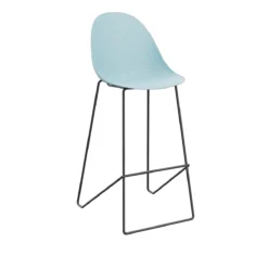 Barhocker Void, Stahlrohr-Fußgestell, B 505 X T 590 X H 760 Mm, Blau/schwarz, 2 Stück