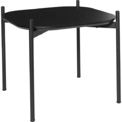 Beistelltisch Paperflow Meet, Quadrat, Furniertes MDF, Stahlgestell, B 500 X T 500 X H 400 Mm, Schwarz/schwarz