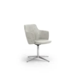 Besuchersessel OPERA, Mit Armlehnen, B 720 X T 720 X H 800 Mm, Kunstleder, Eisweiß