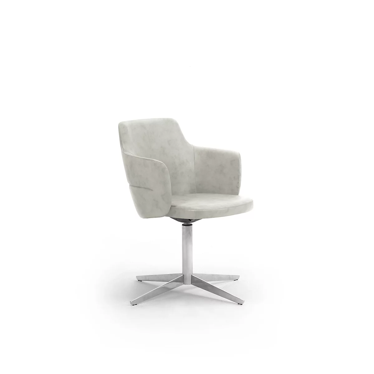 Besuchersessel OPERA, Mit Armlehnen, B 720 X T 720 X H 800 Mm, Kunstleder, Eisweiß 1 Besuchersessel OPERA, Mit Armlehnen, B 720 X T 720 X H 800 Mm, Kunstleder, Eisweiß