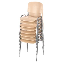 Besucherstuhl Konferenzstuhl Nowy Styl ISO WOOD, Ergonomisch, Komplett-Set Mit 8 Stück