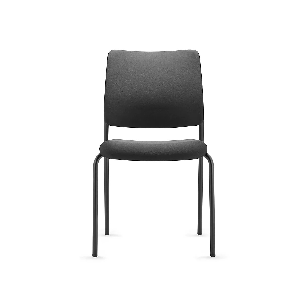 Besucherstuhl To-sync Meet Comfort, Ohne Armlehnen, Vollpolster-Rücken, Polstersitz, Stapelbar, Schwarz 2 Besucherstuhl To-sync Meet Comfort, Ohne Armlehnen, Vollpolster-Rücken, Polstersitz, Stapelbar, Schwarz – Bild 2