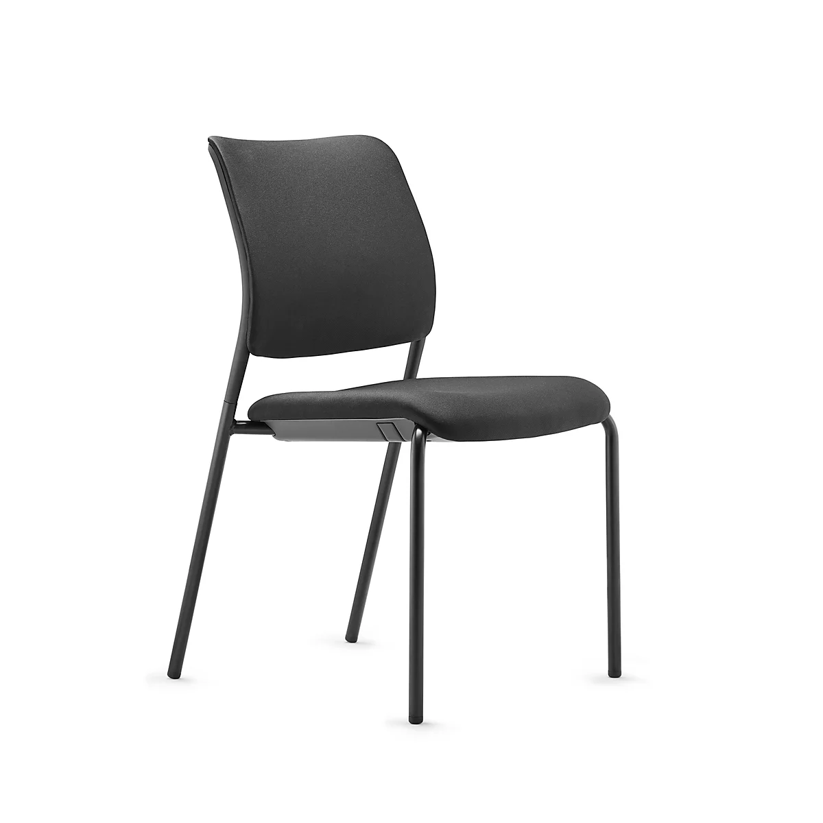 Besucherstuhl To-sync Meet Comfort, Ohne Armlehnen, Vollpolster-Rücken, Polstersitz, Stapelbar, Schwarz 1 Besucherstuhl To-sync Meet Comfort, Ohne Armlehnen, Vollpolster-Rücken, Polstersitz, Stapelbar, Schwarz
