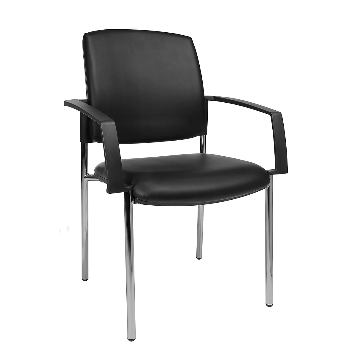 Besucherstuhl TOPSTAR BtoB 10, Kunstleder, Desinfektionsmittelbeständig, Stapelbar, Mit Armlehnen, 2er-Set, Schwarz 1 Besucherstuhl TOPSTAR BtoB 10, Kunstleder, Desinfektionsmittelbeständig, Stapelbar, Mit Armlehnen, 2er-Set, Schwarz
