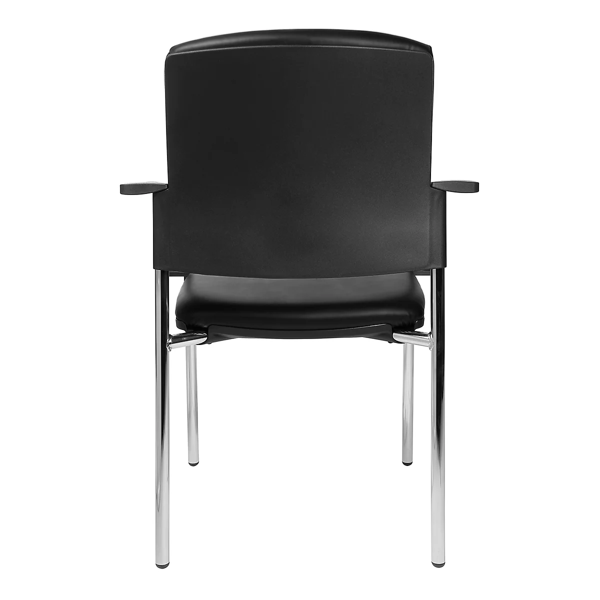 Besucherstuhl TOPSTAR BtoB 10, Kunstleder, Desinfektionsmittelbeständig, Stapelbar, Mit Armlehnen, 2er-Set, Schwarz 5 Besucherstuhl TOPSTAR BtoB 10, Kunstleder, Desinfektionsmittelbeständig, Stapelbar, Mit Armlehnen, 2er-Set, Schwarz – Bild 5