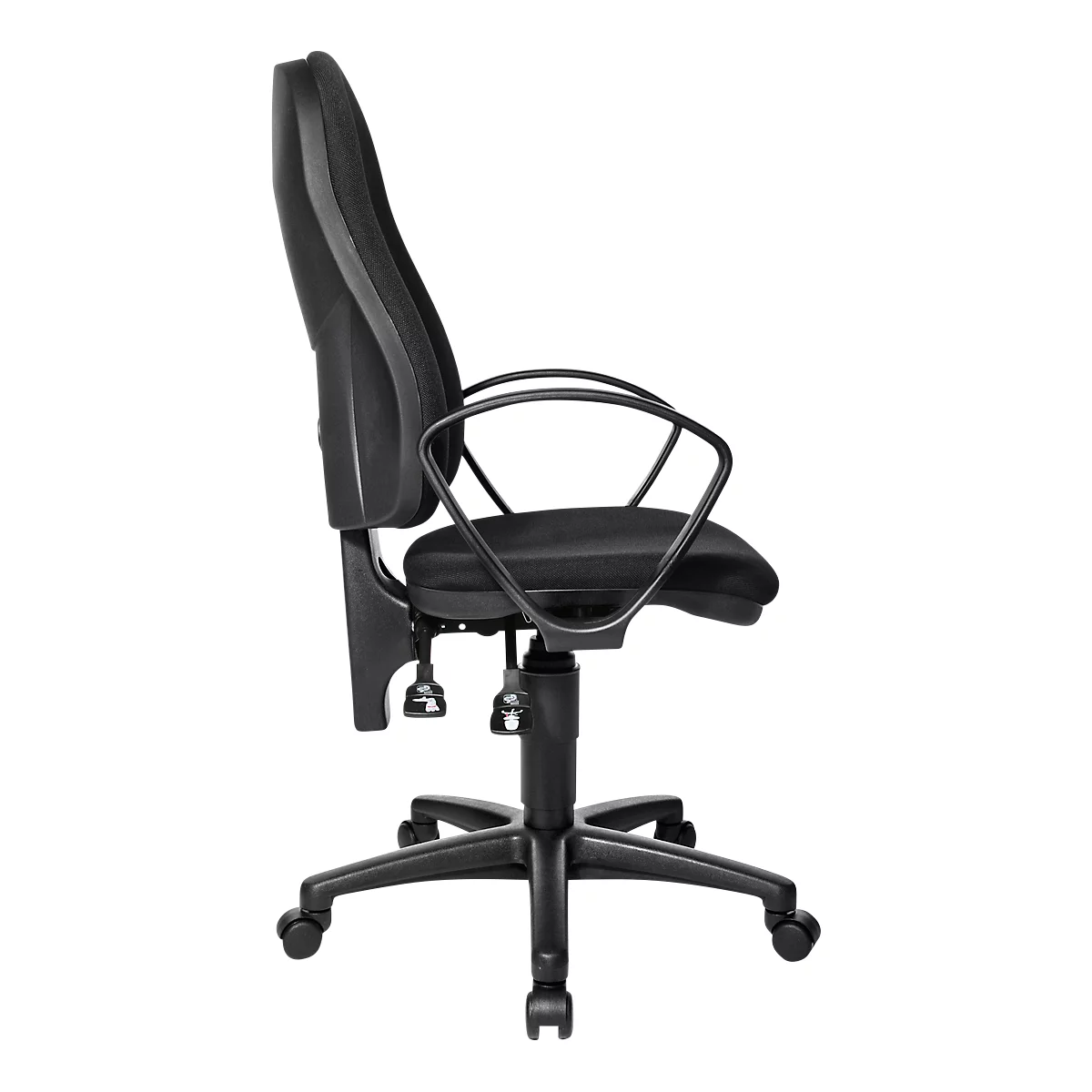 Bürostuhl Point 600, Mit Armlehnen, Permanentkontaktmechanik, Muldensitz, Schwarz 2 Bürostuhl Point 600, Mit Armlehnen, Permanentkontaktmechanik, Muldensitz, Schwarz – Bild 2