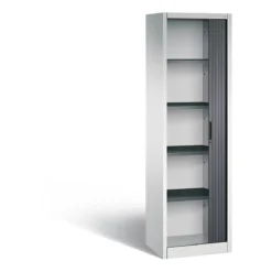 C+P Rollladenschrank Omnispace, H1980B600T420 Mm, Lichtgrau/Schwarzgrau