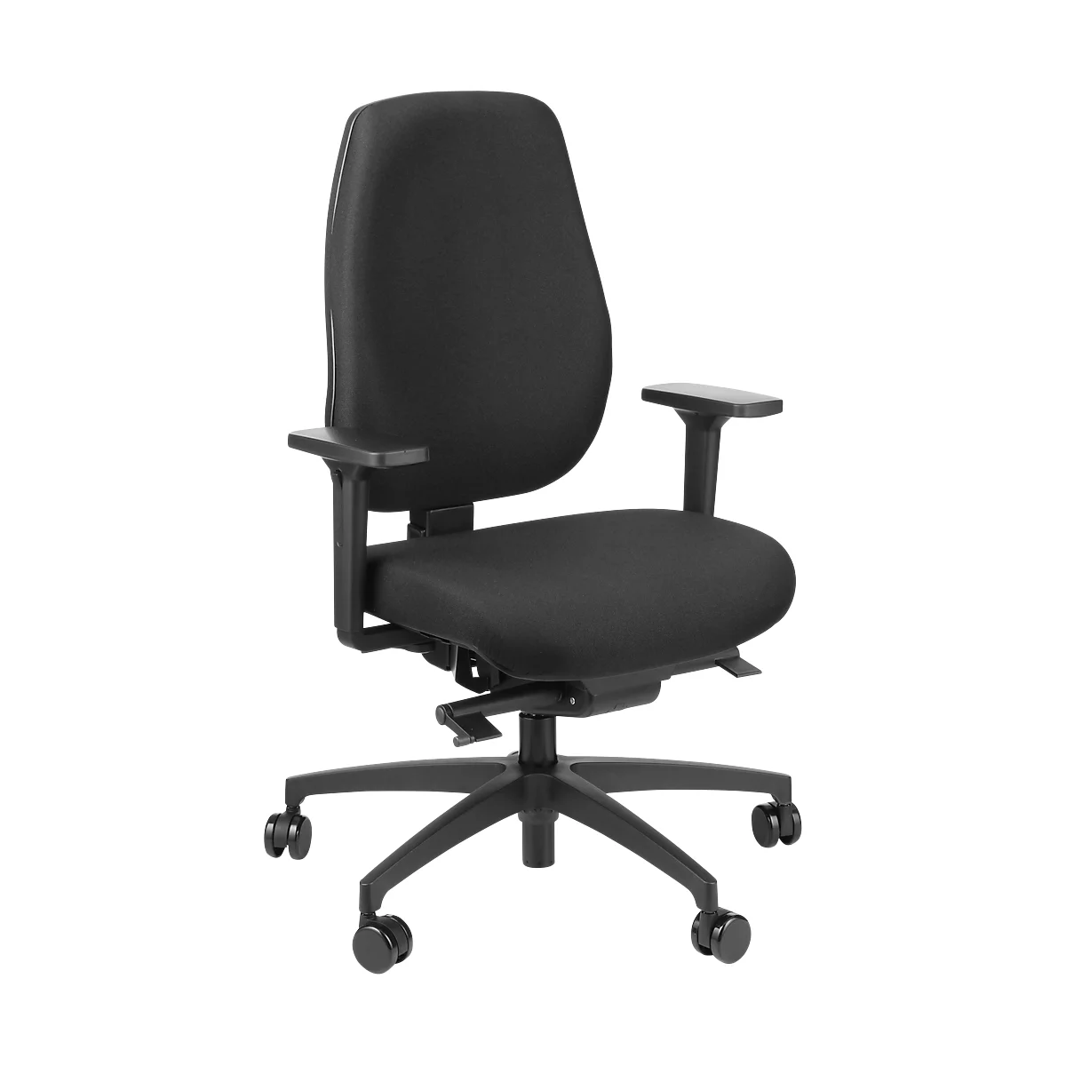 Dauphin Bürostuhl SHAPE SC ECONOMY, Synchronmechanik, Ohne Armlehnen, Flachsitz Mit Knierolle, Universalrollen, Blau 2 Dauphin Bürostuhl SHAPE SC ECONOMY, Synchronmechanik, Ohne Armlehnen, Flachsitz Mit Knierolle, Universalrollen, Blau – Bild 2