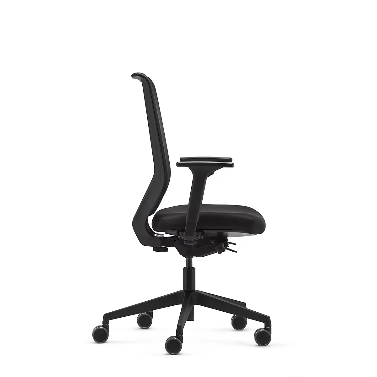 Dauphin Bürostuhl To-sync Work Comfort, Mit Armlehnen, Synchronmechanik, Komfortpolstersitz, Schwarz/schwarz 2 Dauphin Bürostuhl To-sync Work Comfort, Mit Armlehnen, Synchronmechanik, Komfortpolstersitz, Schwarz/schwarz – Bild 2