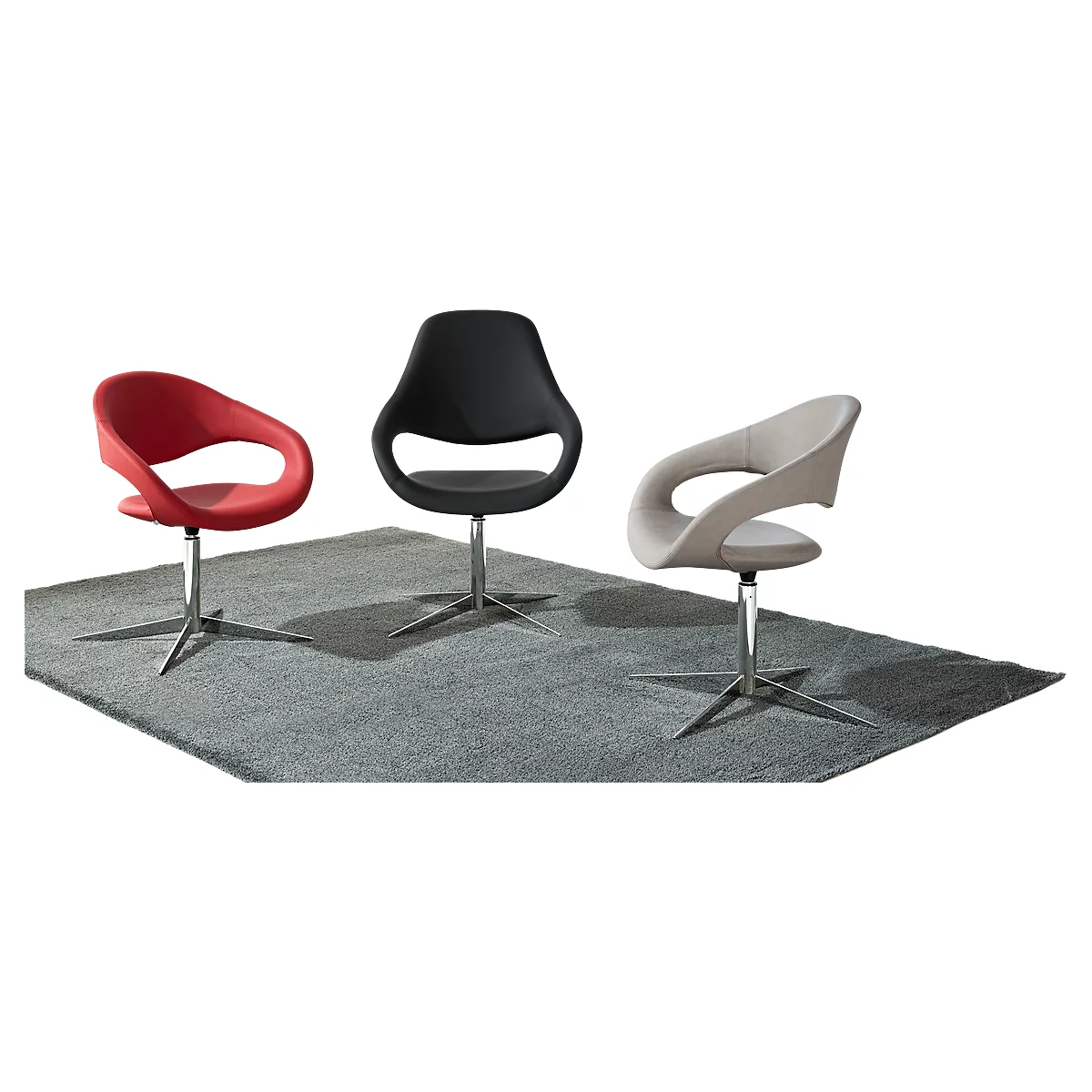 Drehsessel SAMBA, Belastbar Bis 200 Kg, Sessel, Rot 2 Drehsessel SAMBA, Belastbar Bis 200 Kg, Sessel, Rot – Bild 2