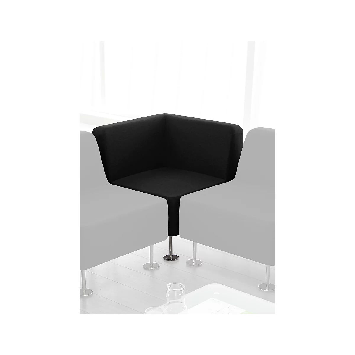 Ecksessel Wall In, Schwarz 1 Ecksessel Wall In, Schwarz