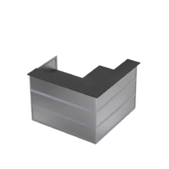 Ecktheke Tool, B 1500 X T 1500 X H 1100 Mm, Anthrazit/MDF Silber