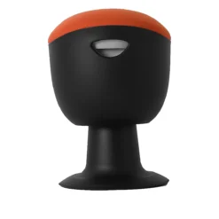 Ergo Hocker, Höhenverstellbar & Neigbar, Griffmulde, Tellerfuß Mit Gleitern, Bis 110 Kg, B 380 X T 360 X H 460-560 Mm, Orange/schwarz