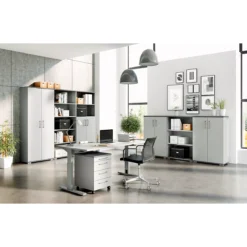 Flügeltürenschrank Profi 2.0, Aus Holz, 3 Fächer In OH, B 800 X T 400 X H 1230 Mm, Lichtgrau/graphit -Berühmt Büromöbel Geschäft fluegeltuerenschrank profi 2 0 aus holz 3 faecher in oh b 800 x t 400 x h 1230 mm lichtgrau graphit img SI 113101 C