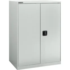 Flügeltürenschrank Schäfer Shop Select MS-i 12408, Stahlblech, B 800 X T 400 X H 1215 Mm, 3 OH, Lichtgrau, Bis 150 Kg