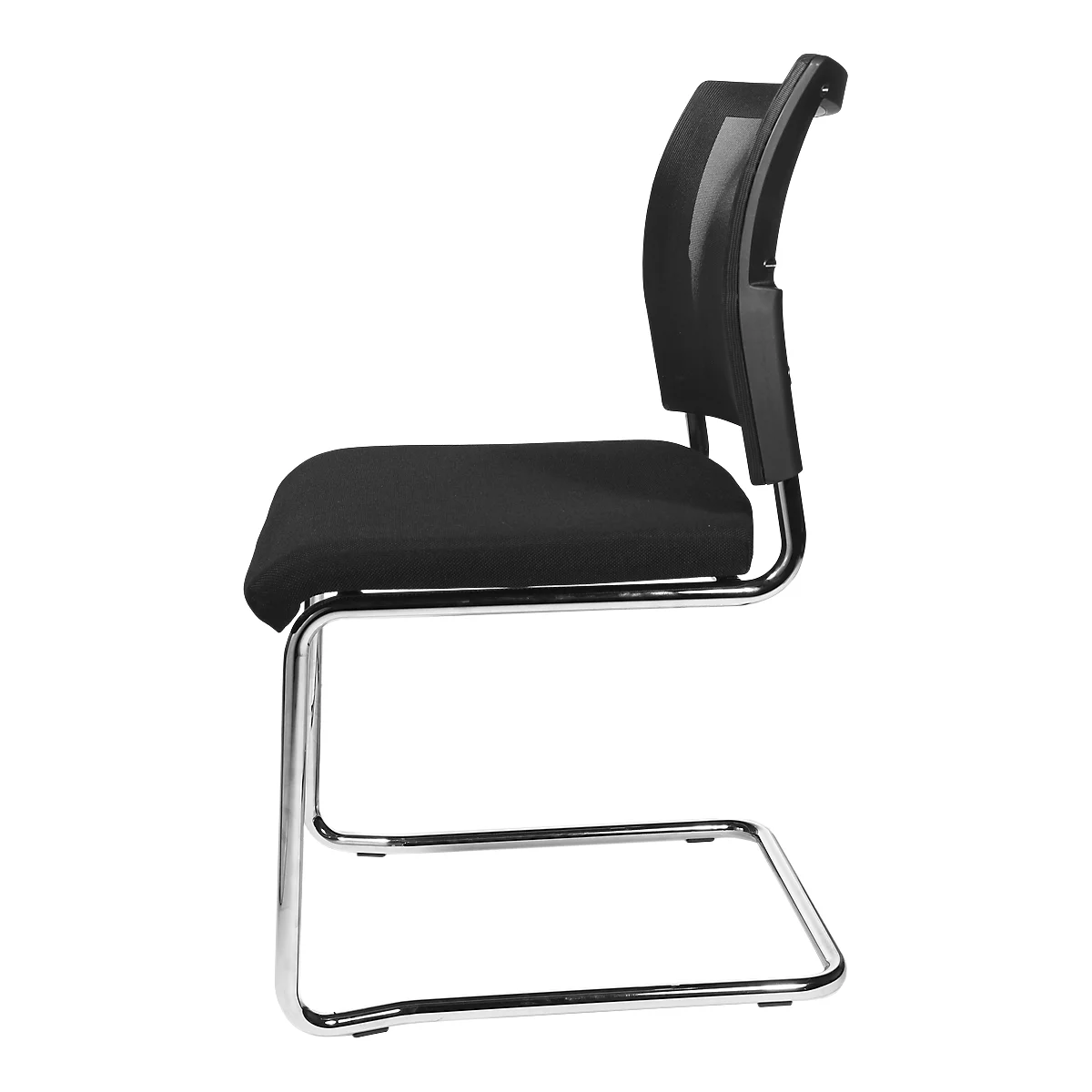 Freischwinger SEAT POINT, Netz, Ohne Armlehnen, Stapelbar, Im 2er-Set, Schwarz 2 Freischwinger SEAT POINT, Netz, Ohne Armlehnen, Stapelbar, Im 2er-Set, Schwarz – Bild 2