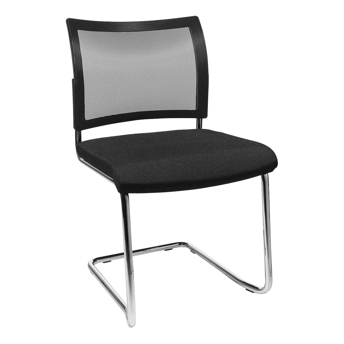 Freischwinger SEAT POINT, Netz, Ohne Armlehnen, Stapelbar, Im 2er-Set, Schwarz 1 Freischwinger SEAT POINT, Netz, Ohne Armlehnen, Stapelbar, Im 2er-Set, Schwarz