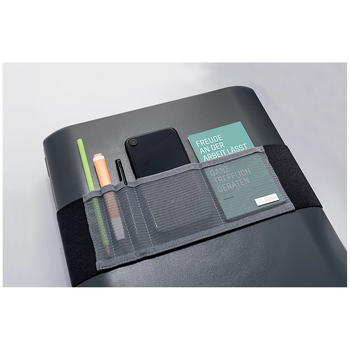 Gummiband Für Office Box S Serie Sigel Move It, 5 Einsteckfächer, L 400 X B 100 Mm, Schwarz-grau 2 Gummiband Für Office Box S Serie Sigel Move It, 5 Einsteckfächer, L 400 X B 100 Mm, Schwarz-grau – Bild 2