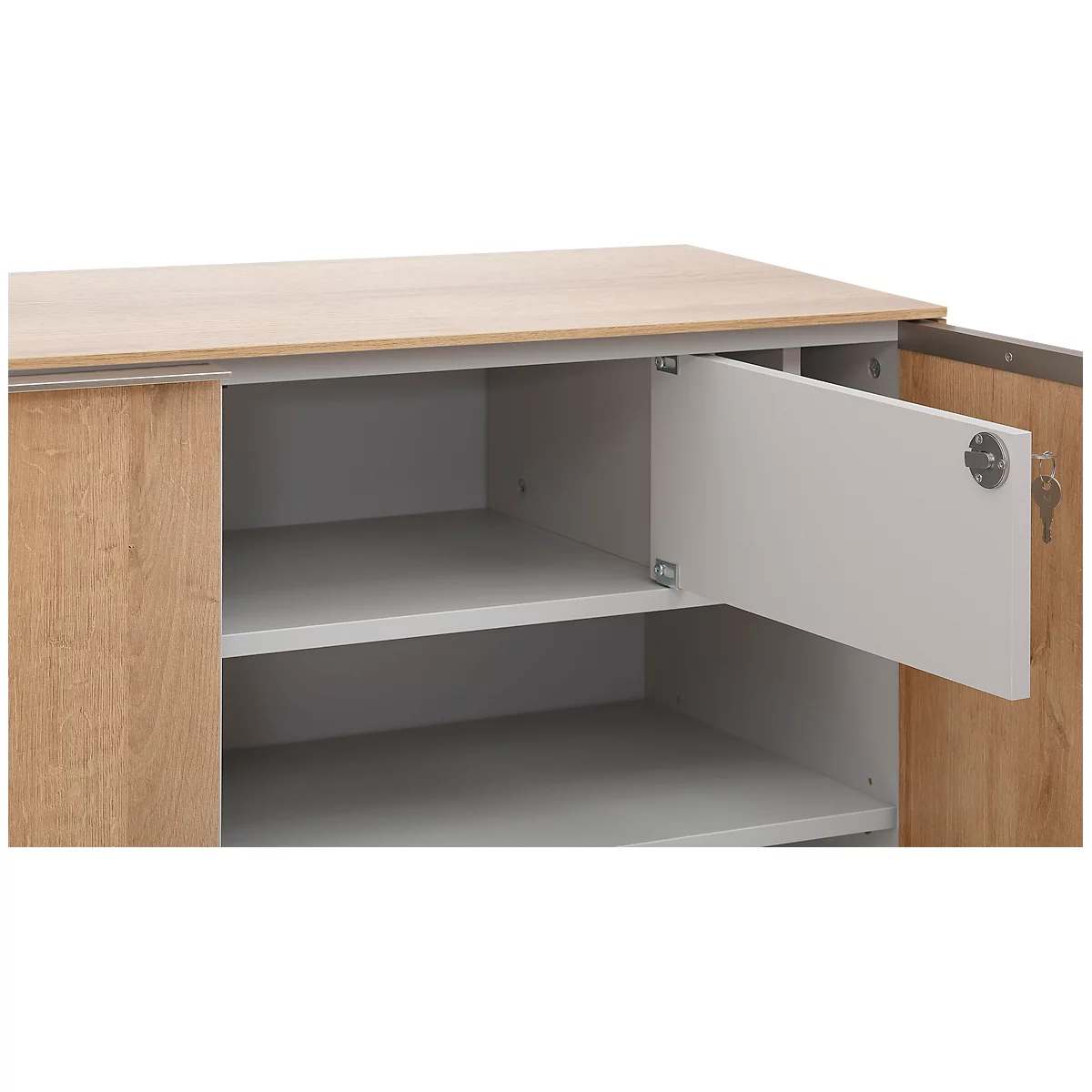 Highboard Amy, 4 Türen Mit Je 1 Fachboden, Abschließbar, B 1126 X 1140 Mm 3 Highboard Amy, 4 Türen Mit Je 1 Fachboden, Abschließbar, B 1126 X 1140 Mm – Bild 3