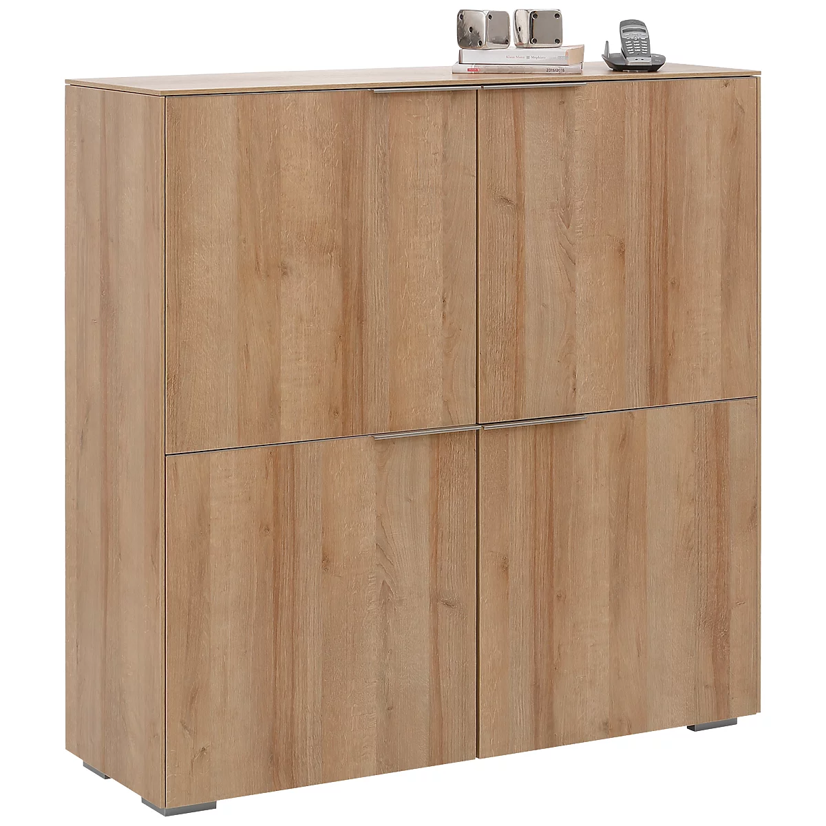Highboard Amy, 4 Türen Mit Je 1 Fachboden, Abschließbar, B 1126 X 1140 Mm 1 Highboard Amy, 4 Türen Mit Je 1 Fachboden, Abschließbar, B 1126 X 1140 Mm