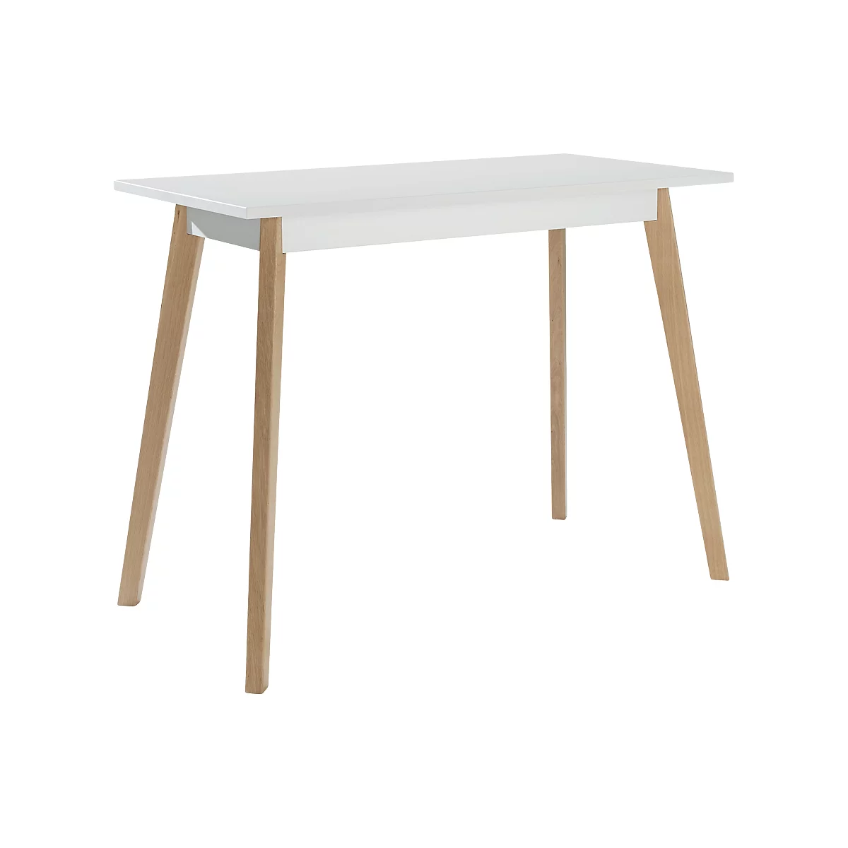 Hochtisch BALWOO, 4-Fuß Eichenholzgestell, Beschichtete Spanplatte, B 1400 X T 700 X H 1050 Mm, Weiß 1 Hochtisch BALWOO, 4-Fuß Eichenholzgestell, Beschichtete Spanplatte, B 1400 X T 700 X H 1050 Mm, Weiß