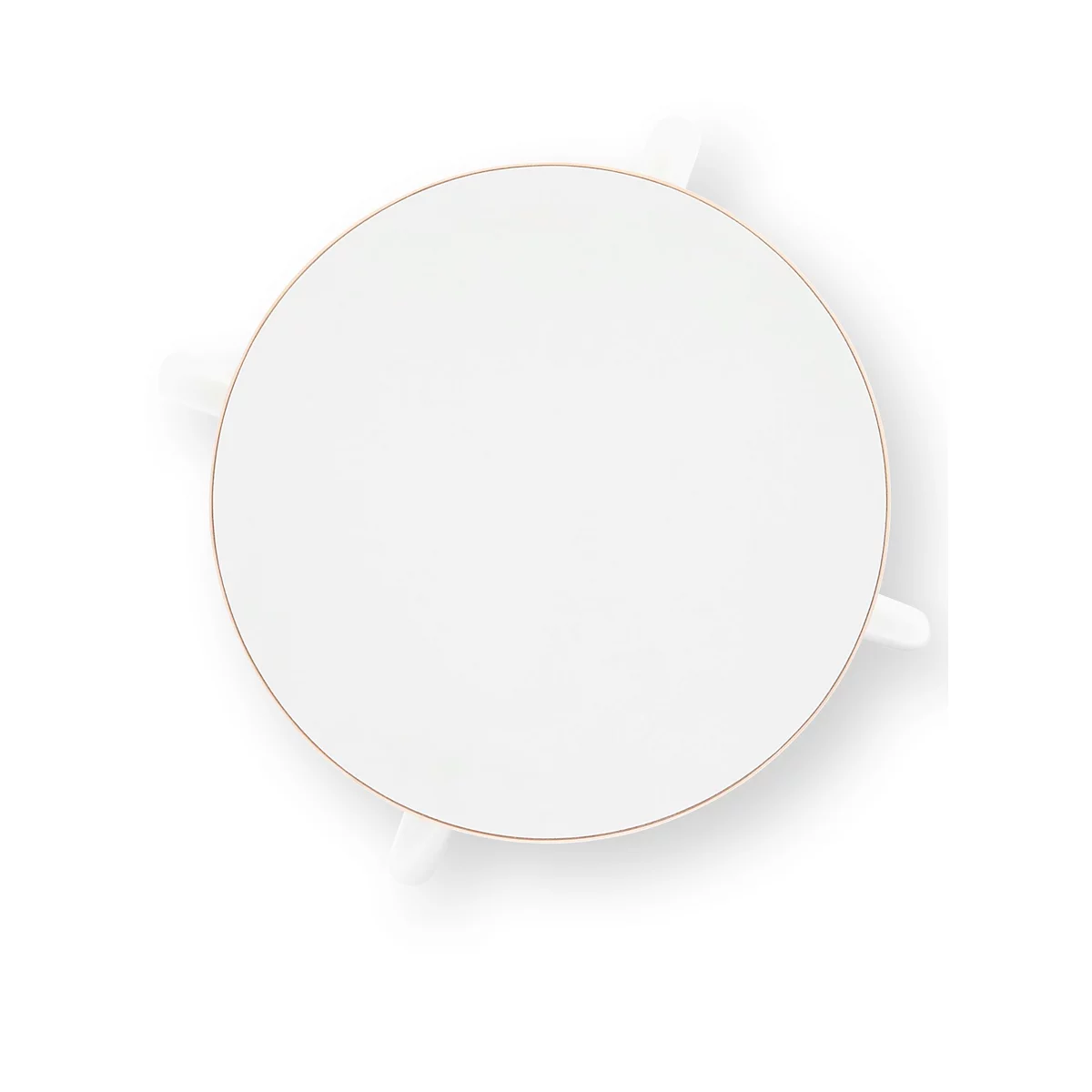 Hocker PARIS, Stapelbar, Rundrohrfuß-Gestell, Ø 330 X T 330 X H 460 Mm, Weiß/weiß 2 Hocker PARIS, Stapelbar, Rundrohrfuß-Gestell, Ø 330 X T 330 X H 460 Mm, Weiß/weiß – Bild 2