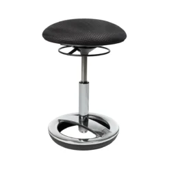 Hocker SITNESS BOB, Ergonomisches Sitzen, Sitzhöhe 440 Bis 570 Mm, Schwarz, Gestell Verchromt