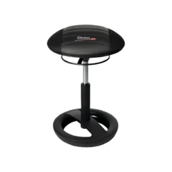 Hocker Sitness RS Bob, Bewegliches Sitzen, Höhenverstellbar, Ergonomisch, Schwarz/schwarz