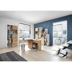 Home Office Aktenschrank LIONI, Aus Holz, 2 Türen, 4 Geschlossene & 11 Offene Fächer, B 850 X T 400 X H 1970 Mm, Weiß/Navarra Eiche 6 Home Office Aktenschrank LIONI, Aus Holz, 2 Türen, 4 Geschlossene & 11 Offene Fächer, B 850 X T 400 X H 1970 Mm, Weiß/Navarra Eiche -Berühmt Büromöbel Geschäft home office aktenschrank lioni aus holz 2 tueren 4 geschlossene 11 offene faecher b 850 x t 400 x h 1970 mm weiss navarra eiche img SI 113648 F