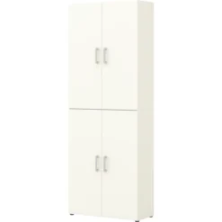 Home Office Aktenschrank TEMPIO, Aus Holz, 4 Türen, 6 OH, B 800 X T 340 X H 2130 Mm, Weiß/weiß