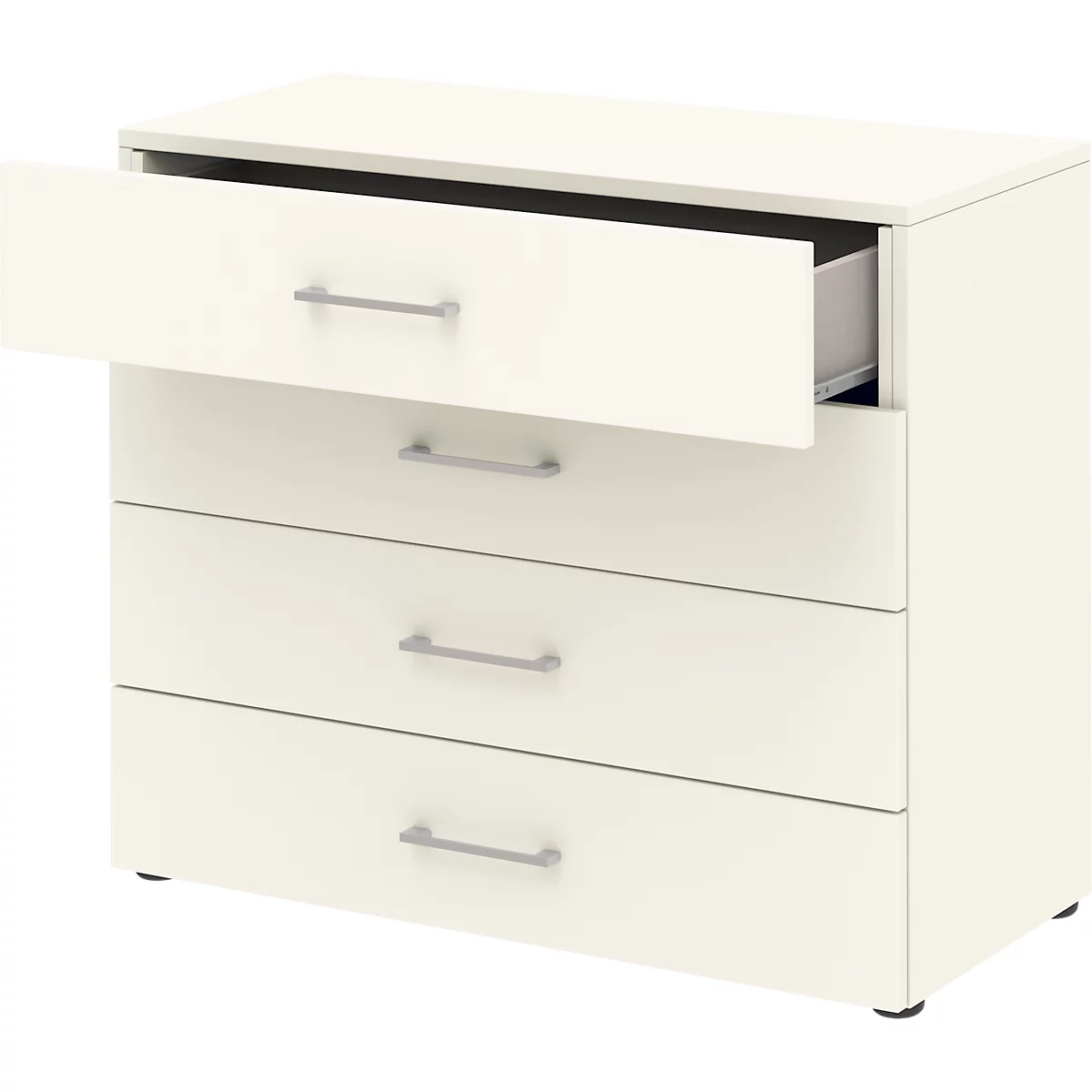 Home Office Schrank TEMPIO, Aus Holz, 4 Schubkästen, 2 OH, B 800 X T 340 X H 720 Mm, Weiß/weiß 2 Home Office Schrank TEMPIO, Aus Holz, 4 Schubkästen, 2 OH, B 800 X T 340 X H 720 Mm, Weiß/weiß – Bild 2