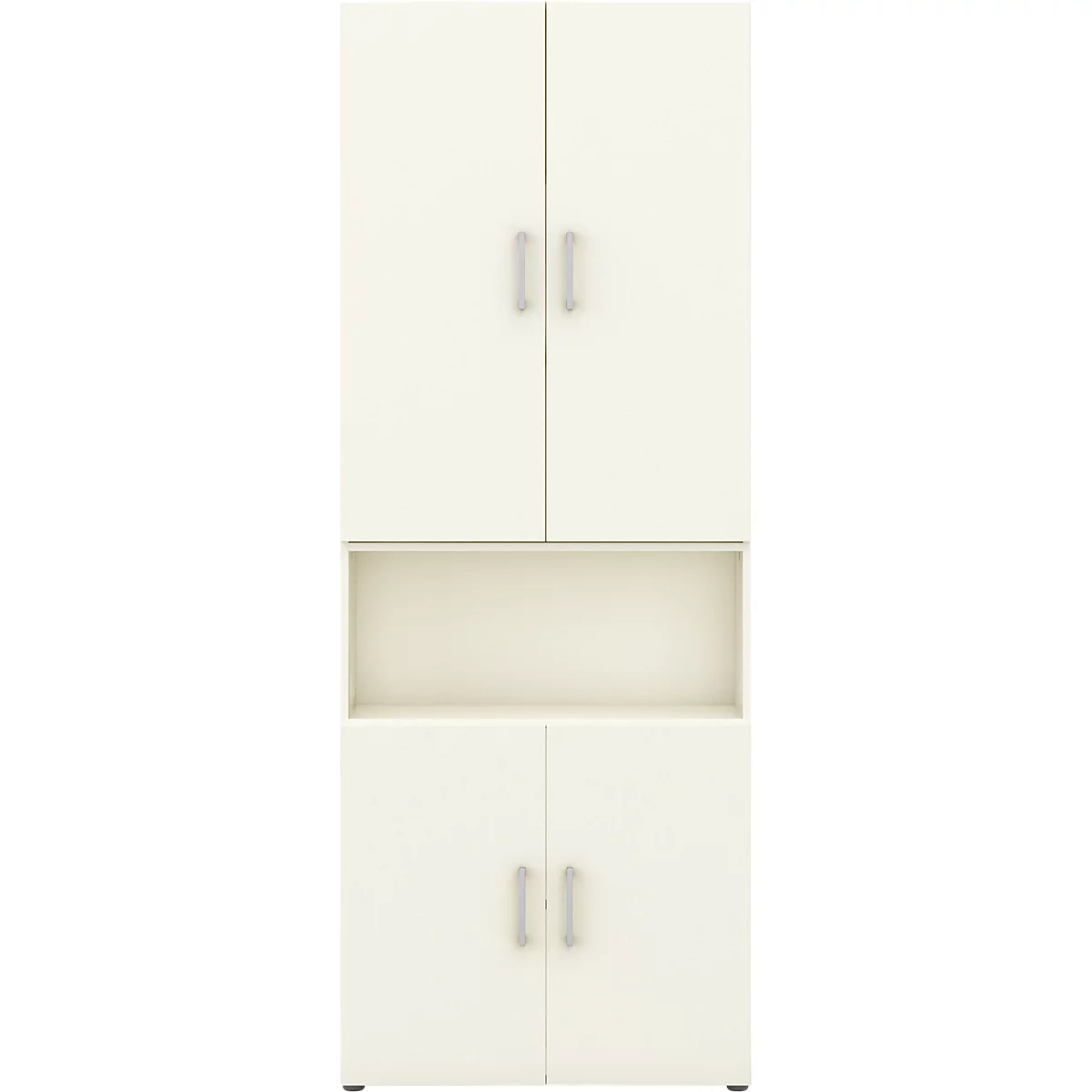 Home Office Schrank TEMPIO, Aus Holz, 4 Türen, 2 Schubkästen, 6 OH, B 800 X T 340 X H 2130 Mm, Weiß/weiß 1 Home Office Schrank TEMPIO, Aus Holz, 4 Türen, 2 Schubkästen, 6 OH, B 800 X T 340 X H 2130 Mm, Weiß/weiß
