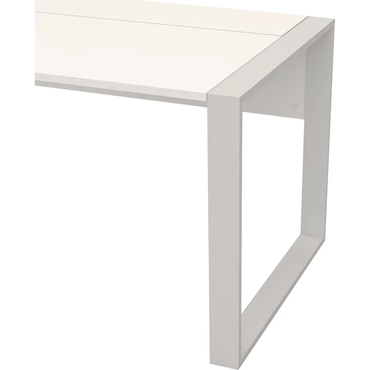 Home Office Schreibtisch TEMPIO, Rechteck, Kufen, B 1200 X T 800 X H 740 Mm, Weiß + Kabelführungsbügel 3 Home Office Schreibtisch TEMPIO, Rechteck, Kufen, B 1200 X T 800 X H 740 Mm, Weiß + Kabelführungsbügel – Bild 3