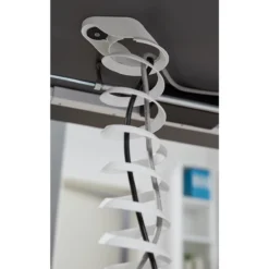 Kabelspirale, Ausziehhöhe 1300 Mm, Ø 90 Mm, Vertikal Bis Zum Boden, Universell, Kunststoff, Weiß -Berühmt Büromöbel Geschäft kabelspirale ausziehhoehe 1300 mm 90 mm vertikal bis zum boden universell kunststoff weiss img SI 114696 D