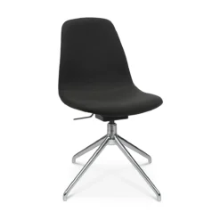 Konferenzsessel Topstar Sitness Life 1.1, Dreh-/sitzhöhenverstellbar, Ohne Armlehnen, B 460 X T 390 X H 480-510 Mm, 4-Fußgestell, Stahl Verchromt & Stoff, Schwarz