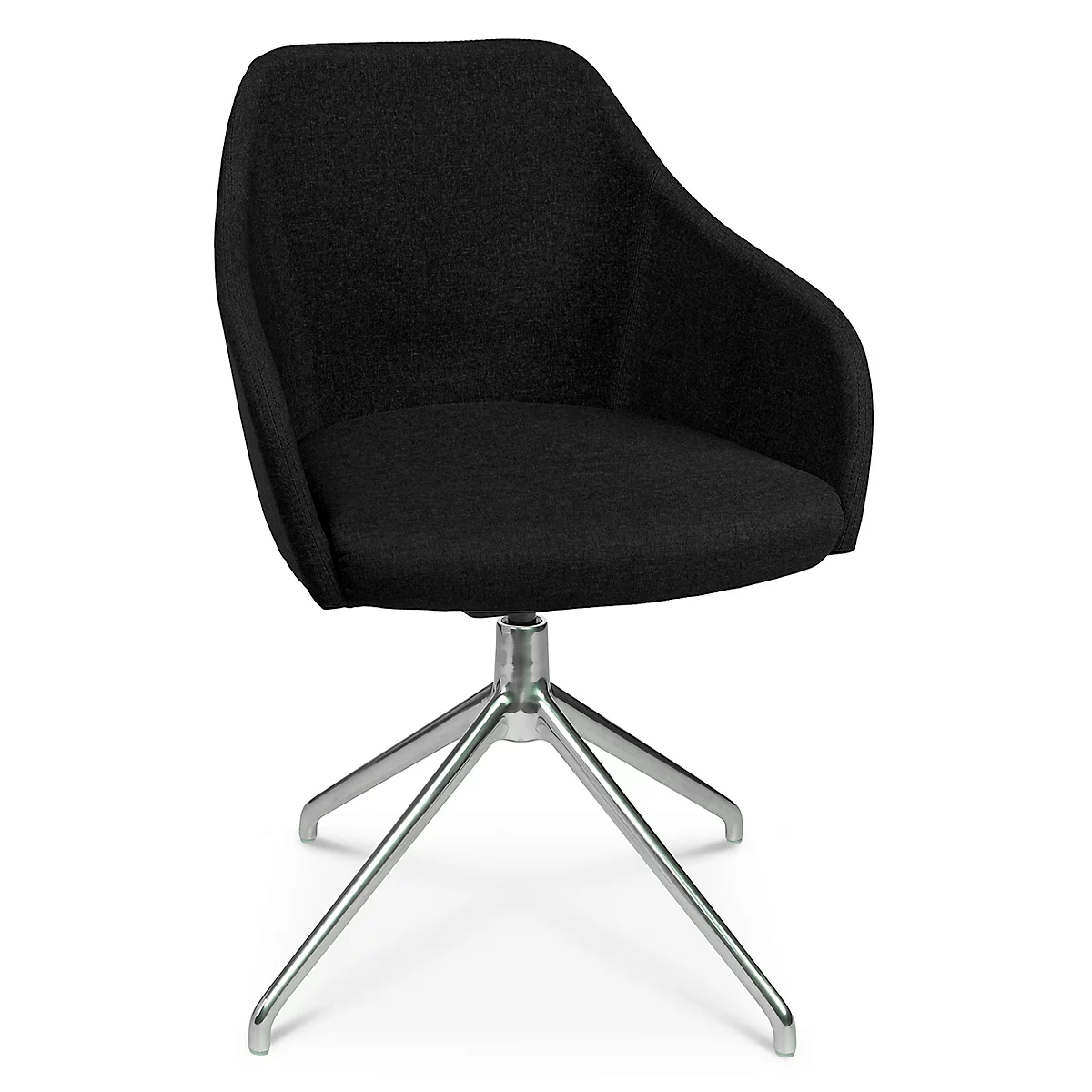 Konferenzsessel Topstar Sitness Life 2.1, Dreh-/sitzhöhenverstellbar, Armlehnen, B 350-480 X T 460 X H 490-520 Mm, 4-Fußgestell, Stahl Verchromt & Stoff, Schwarz 1 Konferenzsessel Topstar Sitness Life 2.1, Dreh-/sitzhöhenverstellbar, Armlehnen, B 350-480 X T 460 X H 490-520 Mm, 4-Fußgestell, Stahl Verchromt & Stoff, Schwarz