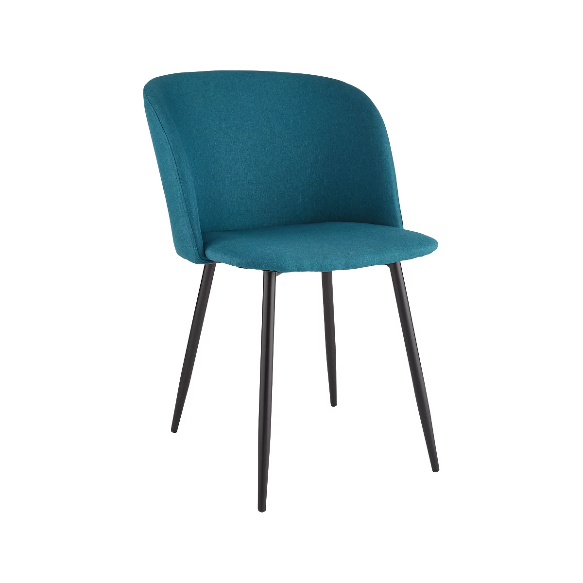 Konferenzstuhl, 2er-Set, B 570 X T 540 X H 810 Mm, Gepolstert, Gestell Schwarz, Stoffbezug Petrol 1 Konferenzstuhl, 2er-Set, B 570 X T 540 X H 810 Mm, Gepolstert, Gestell Schwarz, Stoffbezug Petrol