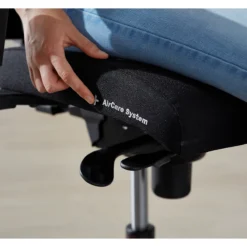 NowyStyl Bürostuhl Navigo Air-Care, Mit Armlehnen, Synchronmechanik, Muldensitz Mit Luftkissen, Anti-Shock-Funktion, Schwarz -Berühmt Büromöbel Geschäft nowystyl buerostuhl navigo air care mit armlehnen synchronmechanik muldensitz mit luftkissen anti shock funktion schwarz img SI 141524 H