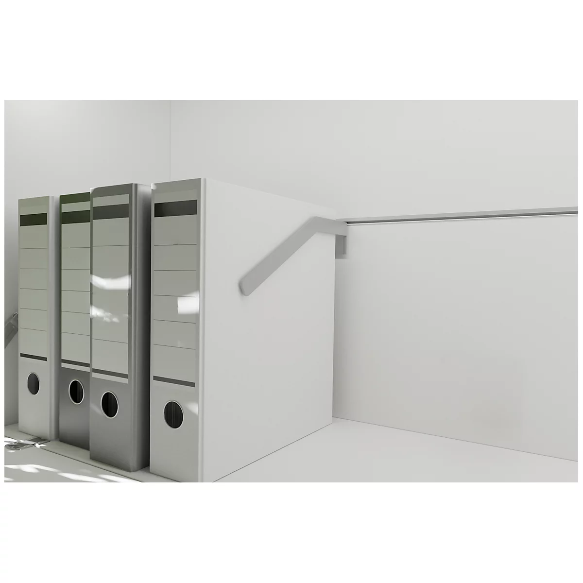 Ordnerstütze SOLUS PLAY, F. Container M. Auszug SOLUS PLAY, Aus Stahl 2 Ordnerstütze SOLUS PLAY, F. Container M. Auszug SOLUS PLAY, Aus Stahl – Bild 2