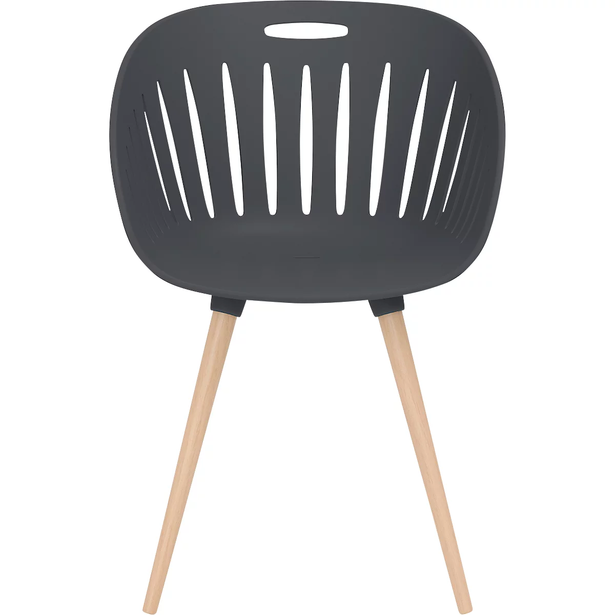 Outdoor-Stuhl Topstar T2023, 2 Stück, Ergonomische Kunststoffschale, Ein- Und Ausdrehbar, Anthrazit 2 Outdoor-Stuhl Topstar T2023, 2 Stück, Ergonomische Kunststoffschale, Ein- Und Ausdrehbar, Anthrazit – Bild 2