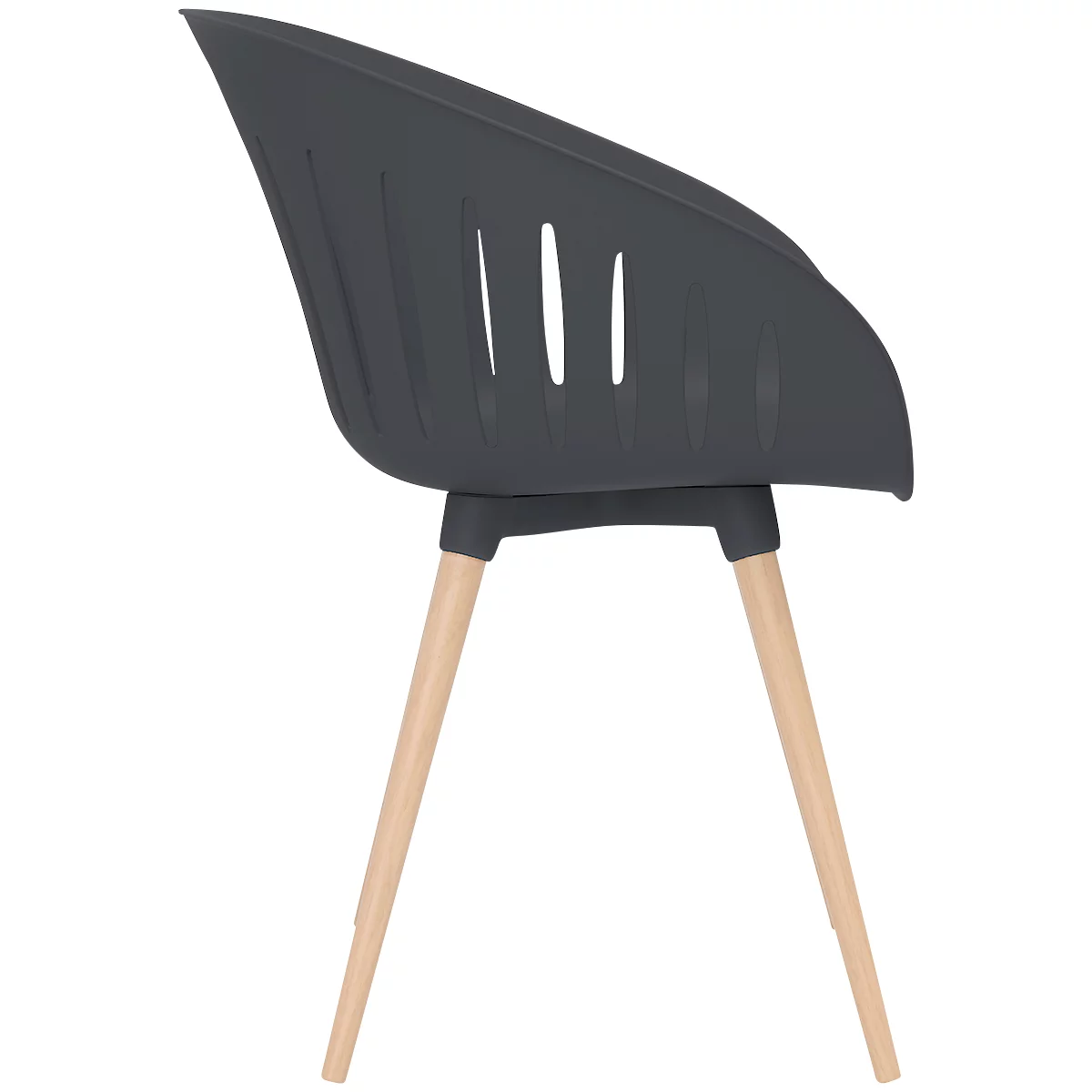 Outdoor-Stuhl Topstar T2023, 2 Stück, Ergonomische Kunststoffschale, Ein- Und Ausdrehbar, Anthrazit 3 Outdoor-Stuhl Topstar T2023, 2 Stück, Ergonomische Kunststoffschale, Ein- Und Ausdrehbar, Anthrazit – Bild 3