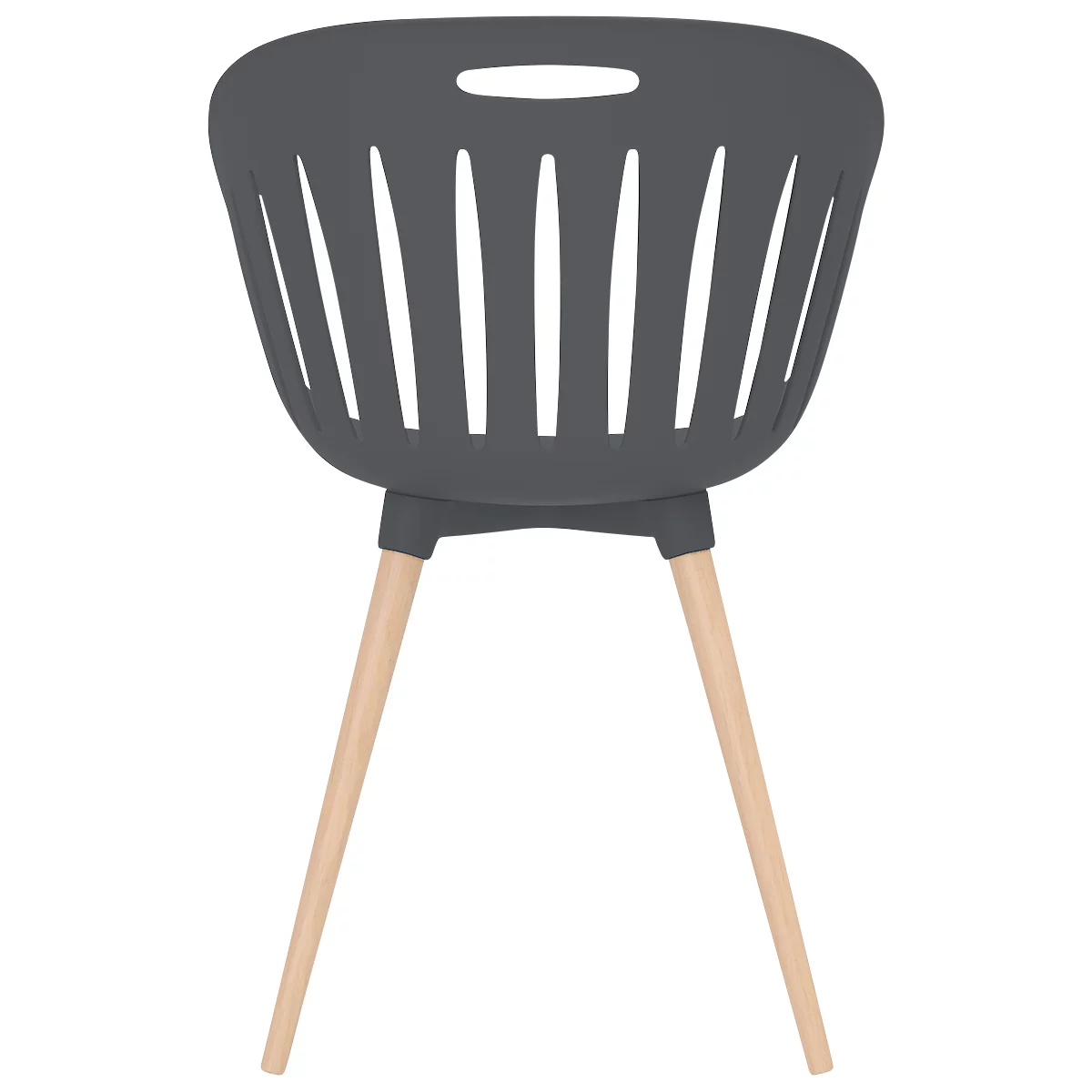 Outdoor-Stuhl Topstar T2023, 2 Stück, Ergonomische Kunststoffschale, Ein- Und Ausdrehbar, Anthrazit 5 Outdoor-Stuhl Topstar T2023, 2 Stück, Ergonomische Kunststoffschale, Ein- Und Ausdrehbar, Anthrazit – Bild 5