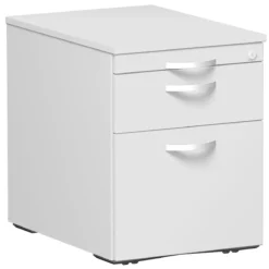 Rollcontainer ALICANTE, 1 Schub, HR- & Utensilienauszug, B 430 X T 600 X H 566 Mm, Lichtgrau