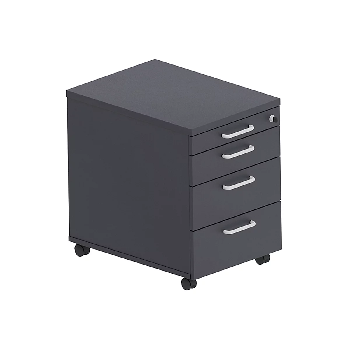 Rollcontainer BEXXSTAR, 4 Schübe, B 430 X T 600 X H 600 Mm, Schwarz 1 Rollcontainer BEXXSTAR, 4 Schübe, B 430 X T 600 X H 600 Mm, Schwarz